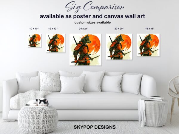 Wolf Samurai Art