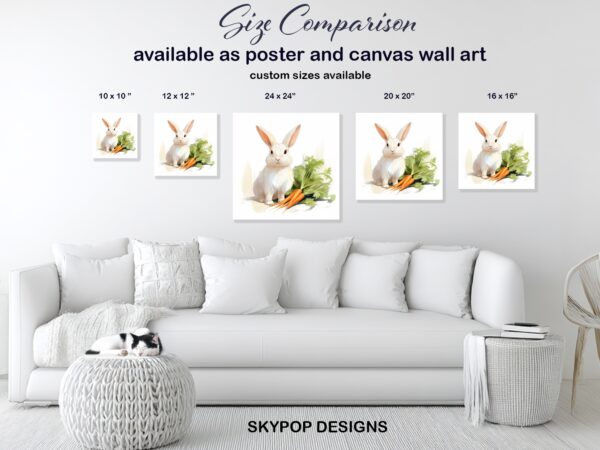 Bunny and Carrots Art