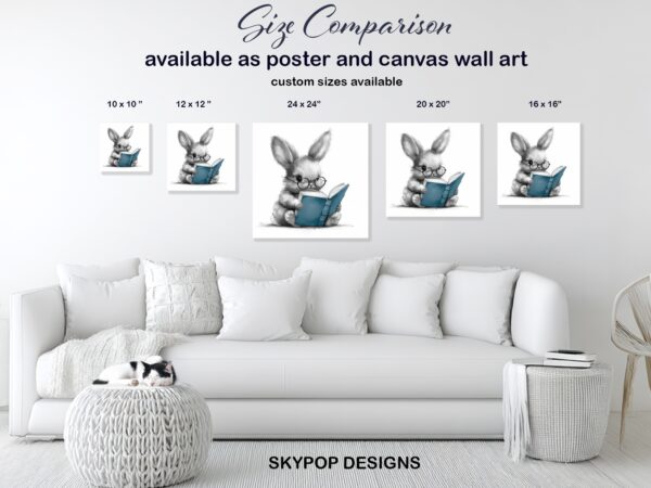 Bunny Reading Art