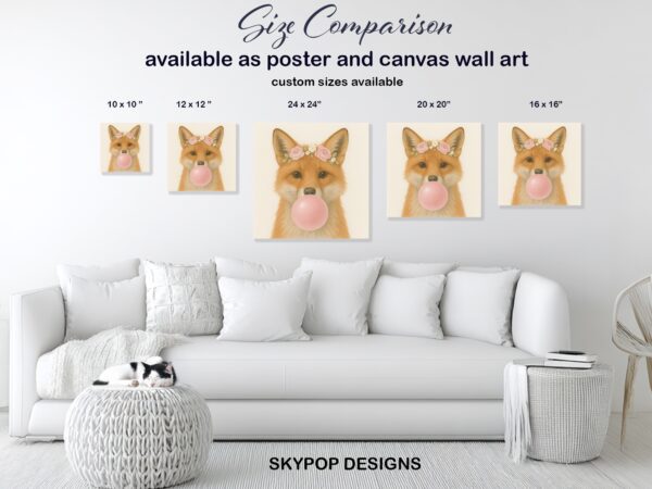 Fox Bubble Gum Art