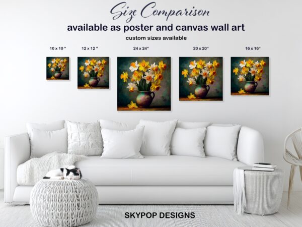 Daffodil Bloom Vase Art