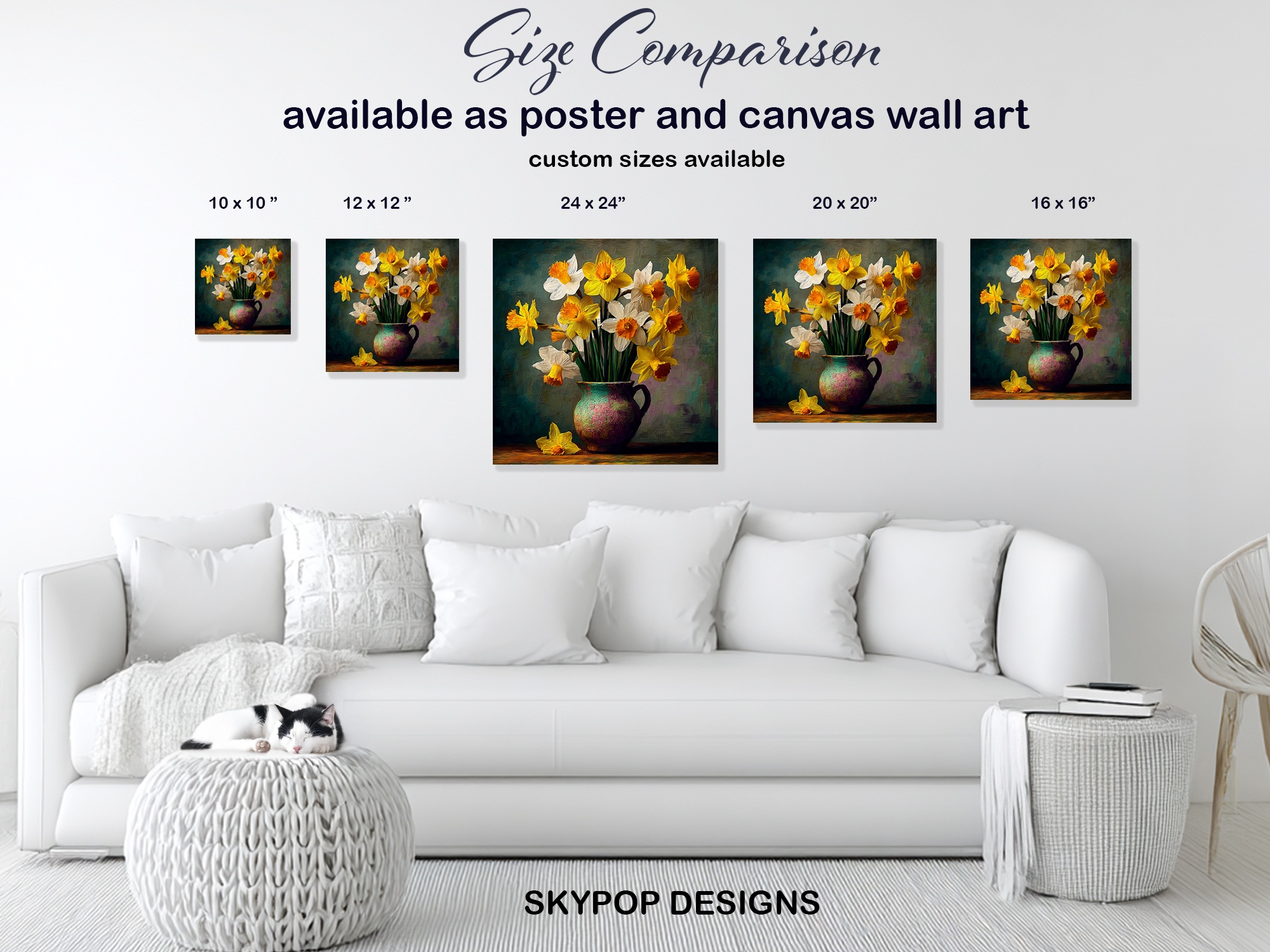 7.jpg Daffodil Bloom Vase Art