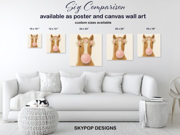 Horse Bubble Gum Art