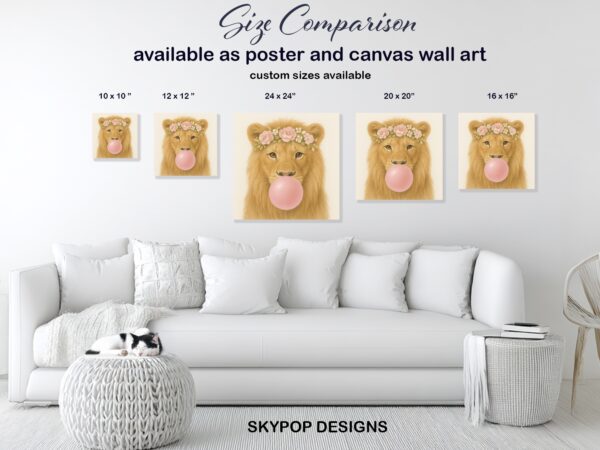 Lion Bubble Gum Art