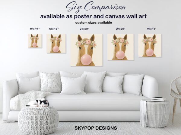 Horse Bubble Gum Art