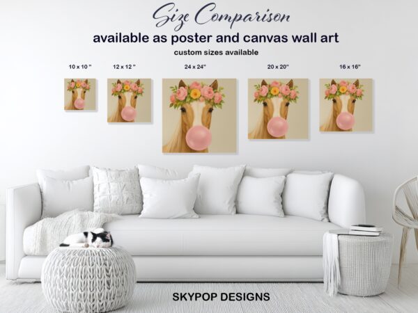 Horse Bubble Gum Art