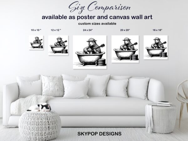 Sheep Guitar Art