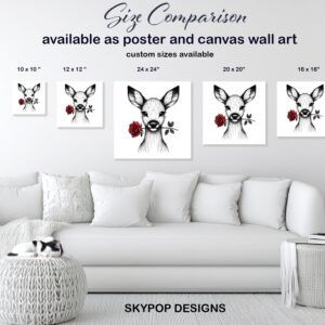 Deer Rose Art
