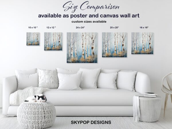 Birch Tree Forest Art