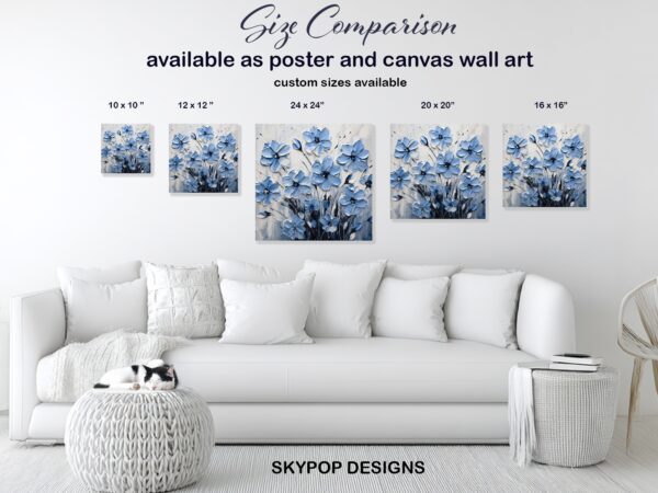 Blue Floral Art
