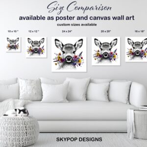 Deer Flower Art