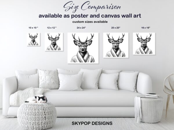 Deer in Bathrobe Art