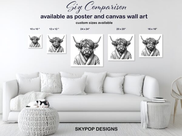 Highland Cow Art