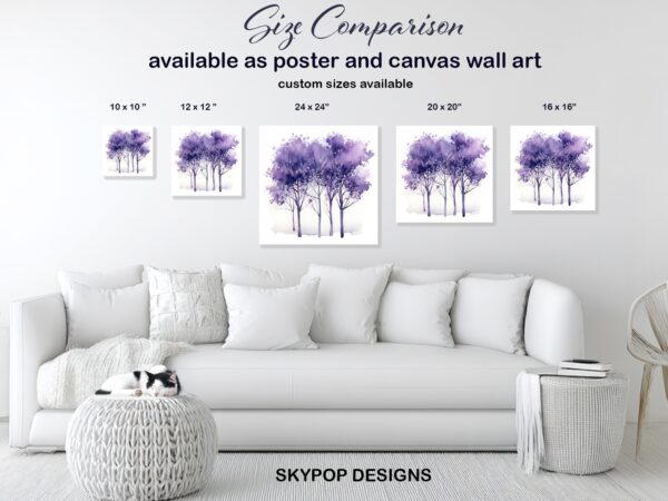 Purple Trees Art