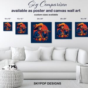Day of the Dead Violinist Art