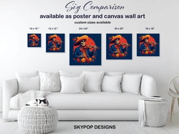 Day of the Dead Violinist Art
