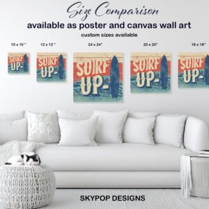 Surf's Up Retro Beach Art
