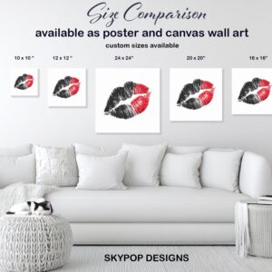 Fierce Lipstick Kiss Art