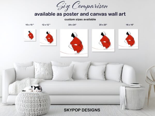 Red Silhouette Art