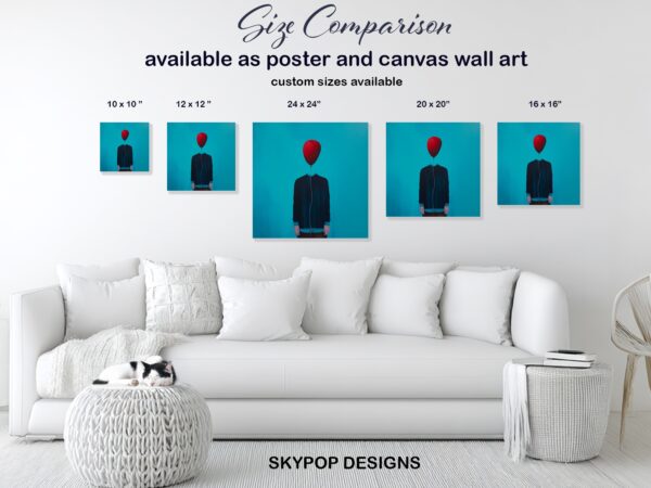 Balloon Head Silhouette Art