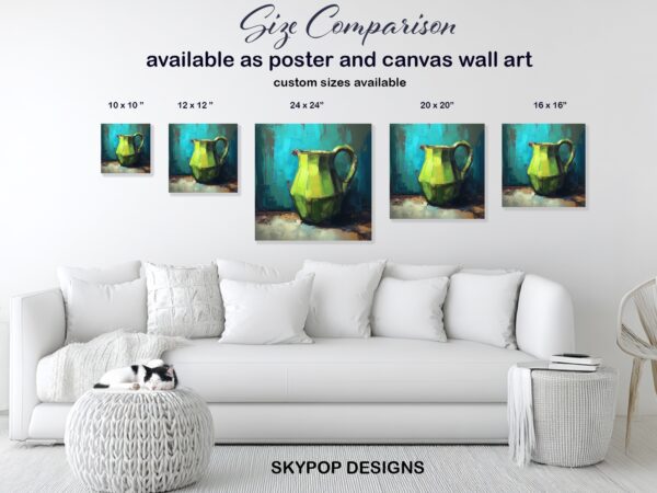 Vibrant Green Pitcher Art