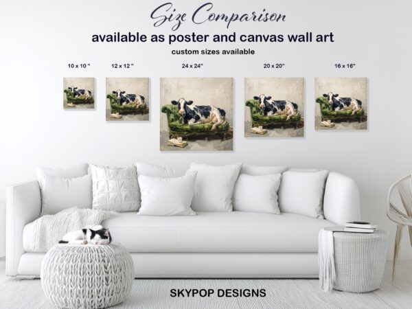 Cow on Couch Art