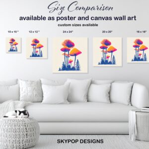 Colorful Mushroom Art