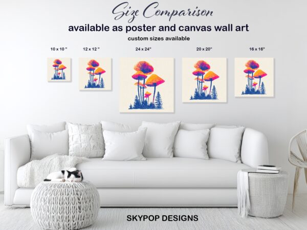 Colorful Mushroom Art