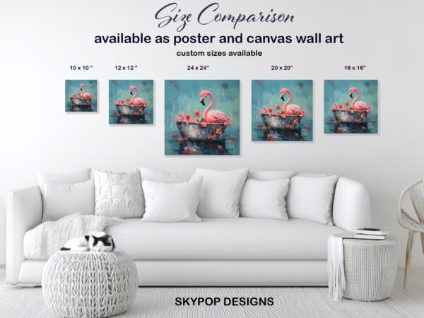 Flamingo Floral Art