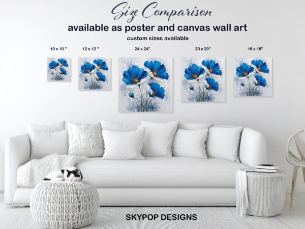 Blue Floral Art