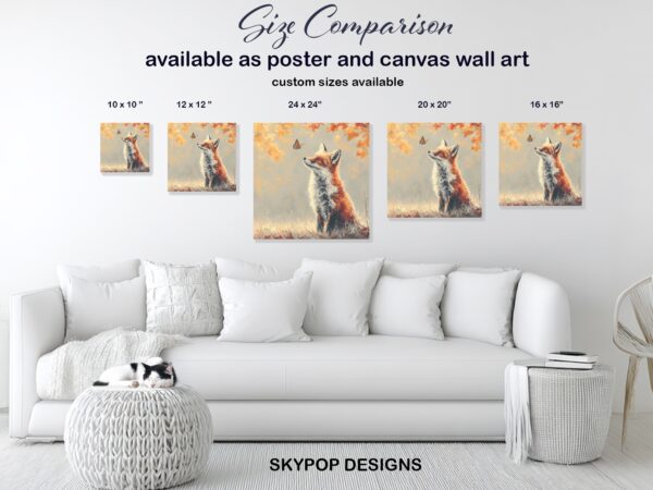 Fox and Butterfly Art