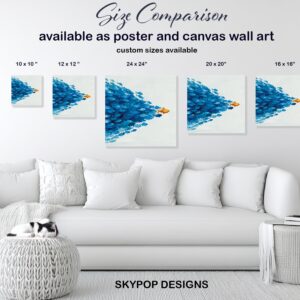 Blue Fish School Art