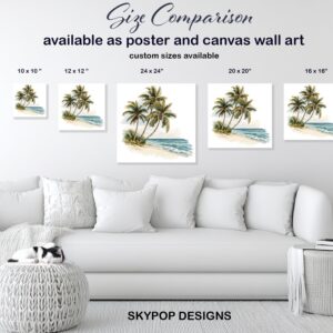 Tropical Beach Palm Trees Art