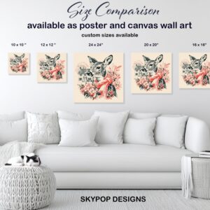 Deer in Scarf Art
