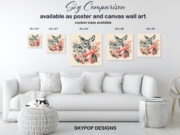 Deer in Scarf Art