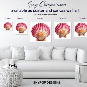 Red Seashell Art