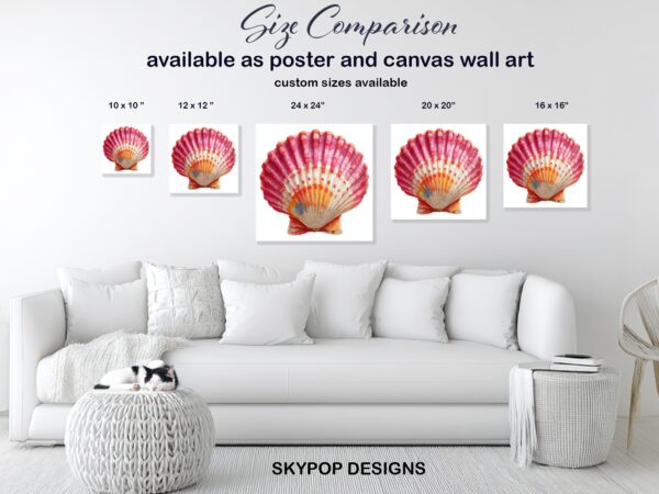 Red Seashell Art