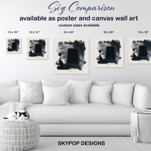 Monochrome Brushstroke Art