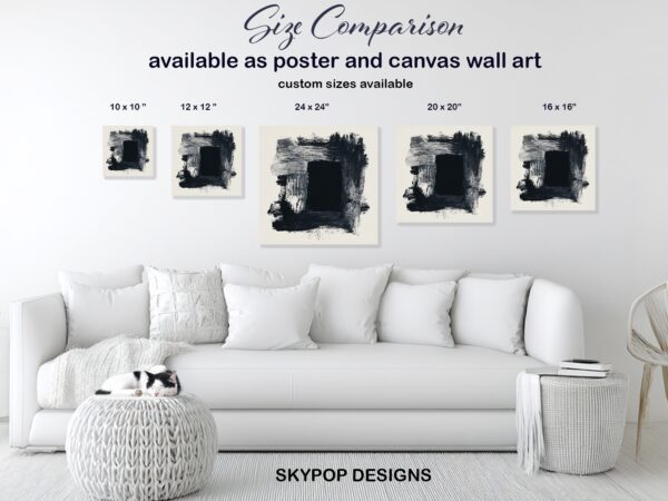 Monochrome Brushstroke Art