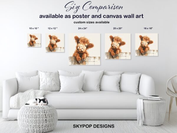 Highland Cow Art