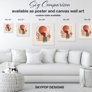 Geometric Autumn Sunset Art