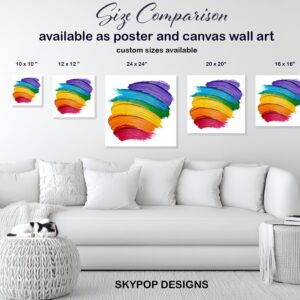 Rainbow Brush Strokes Art