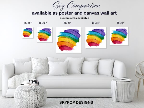 Rainbow Brush Strokes Art