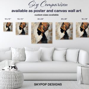 African Queen Silhouette Art