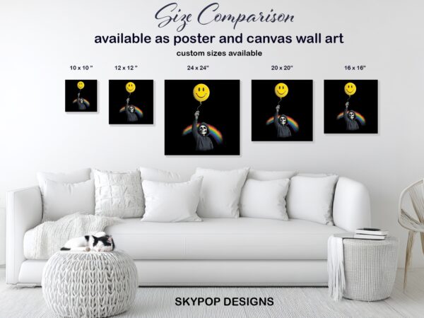 Grim Reaper Smiley Balloon Art