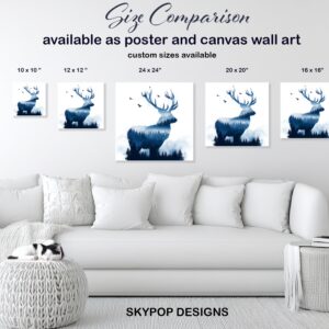 Deer Forest Silhouette Art