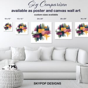 Color Block Brush Stroke Art