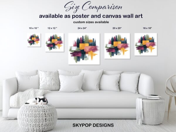 Color Block Brush Stroke Art