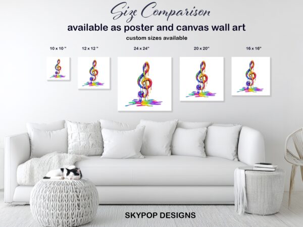 Melting Music Note Art