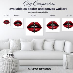 Zipped Lips Art